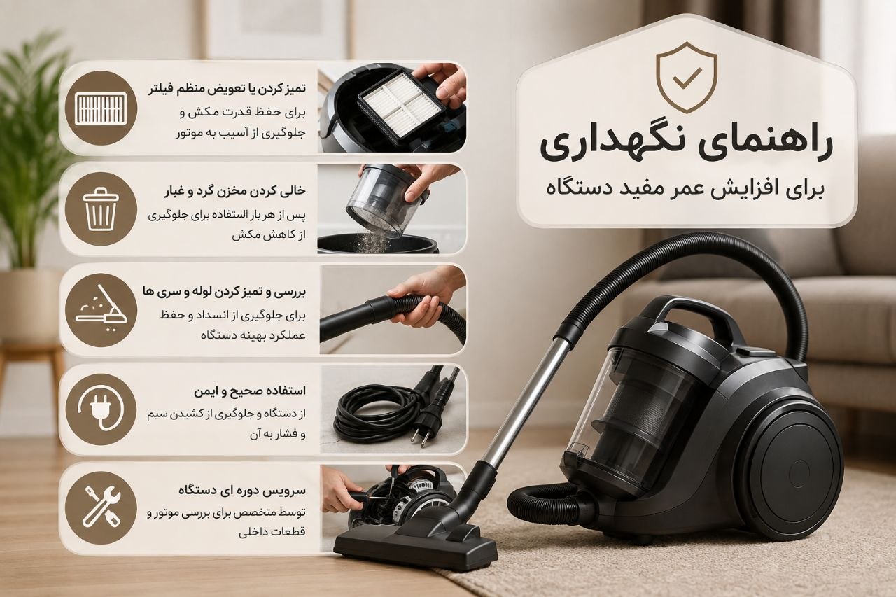 راهنمای نگهداری برای افزایش عمر مفید دستگاه